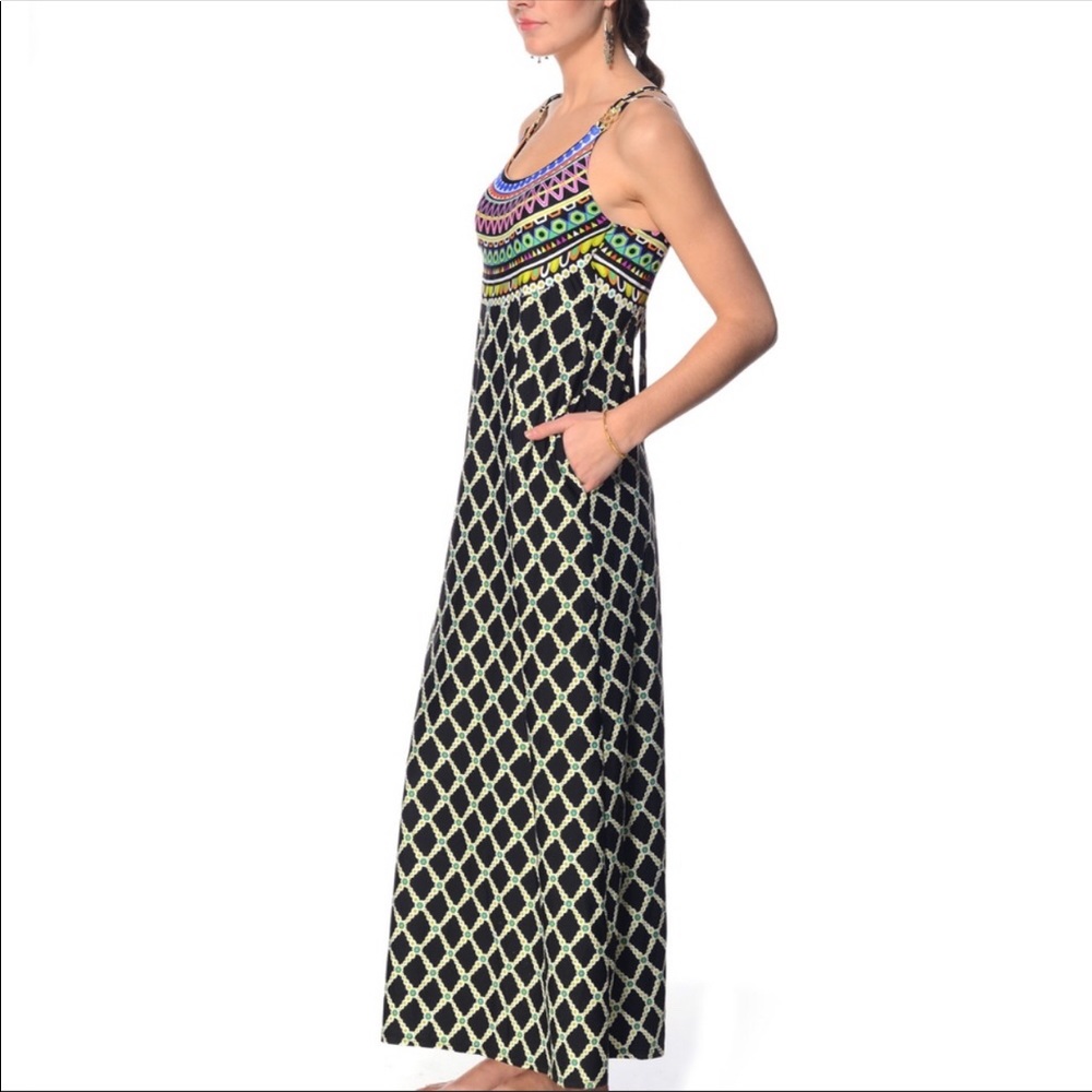 Trina Turk Kin Tiki Maxi Swim Cover Up Dress Size XS